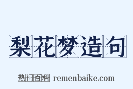 梨花梦造句是什么意思的图片